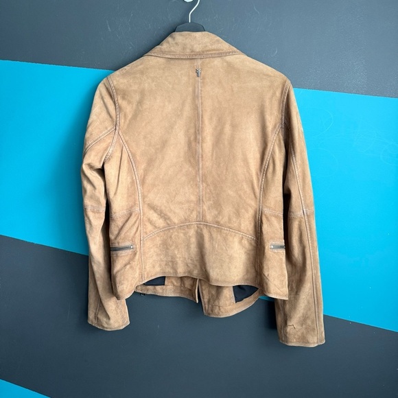 FRYE OAKLEY BIKER JACKET 100% suede leather - Picture 12 of 12